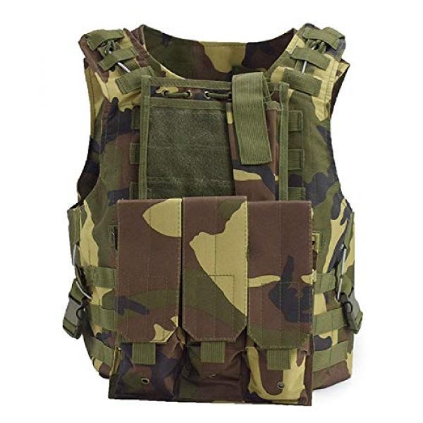 BGJ Airsoft Tactical Vest 1 BGJ Tactical Vest Military Combat Armor Vest Mens Army Airsoft Hunting Vest Adjustable Outdoor CS Paintball Training Protective Vest