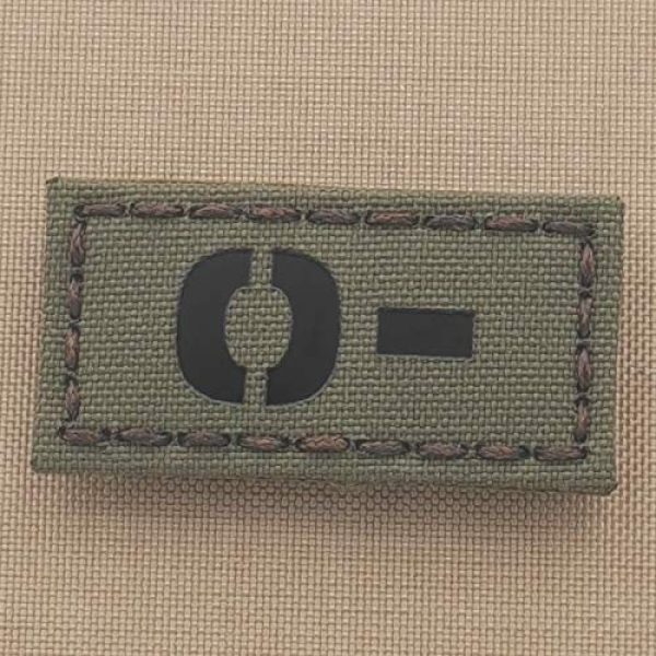 Tactical Freaky Airsoft Morale Patch 1 IR Ranger Green ONEG O- Blood Type 1x2 First Aid Kit IFAK Tactical Morale Fastener Patch