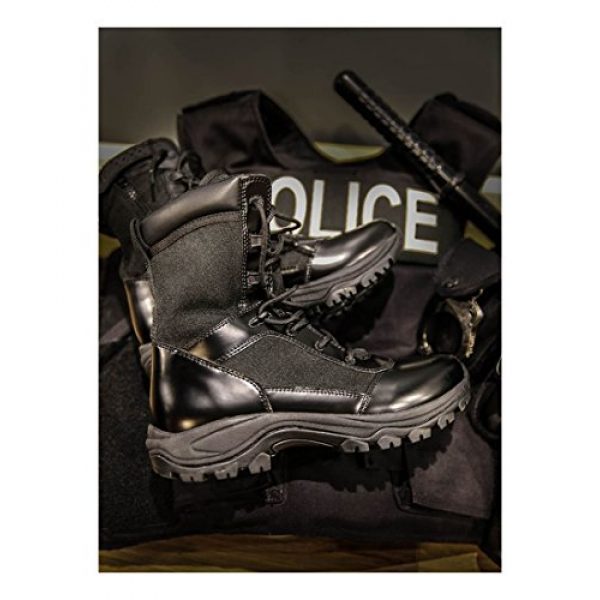 Belleville Tactical Research TR Combat Boot 5 Belleville Tactical Research TR Men's Class-A TR908Z WP 8" Waterproof High Shine Side-Zip Boot