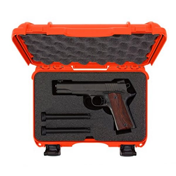Nanuk Pistol Case 5 Nanuk 909 Waterproof Professional Glock Pistol/Gun Case, Military Approved with Custom Insert