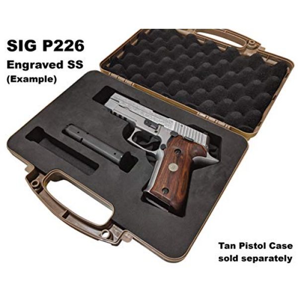 Cedar Mill Fine Firearms Pistol Case 3 Custom EVA Pistol Foam - 1911 Colt Beretta 90 CZ 75 SHADOW 1 and 2 9mm Canik SFX / SA FNH FNS Grand Power Excalibur H&K USP Magnum Research MR9 Ruger American SR11 Smith&Wesson SIG SAUER