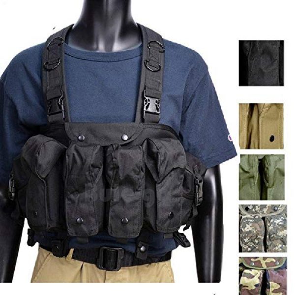 BGJ Airsoft Tactical Vest 2 BGJ Tactical Vest Airsoft Ammo Chest Rig AK 47 Magazine Carrier Camouflage Combat Vest Tactical Military Army Equipment