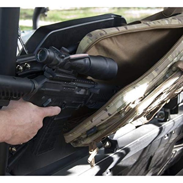 Flying Circle Rifle Case 4 Flying Circle Gear Scoped Carbine Case - MOLLE Compatible - Extra Thick Padding - Locking Zippers on Weapon Compartment - Holds Carbine Rifles Up To 33.5" in Length - 35" x 12.5" x 2.5"