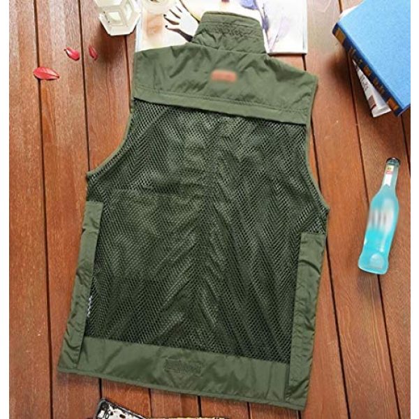 DAFREW Airsoft Tactical Vest 4 DAFREW Thin Vest Men's Thin Section Breathable Vest Spring Summer mesh Vest Casual Fishing Photography Vest (Color : Army Green, Size : M)