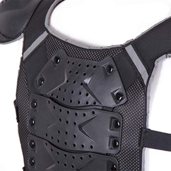 BESPORTBLE Airsoft Tactical Vest 6 BESPORTBLE Children Protective Vest Gear Safety Armour Jacket Protection Vest Protective Gear for Sports Kids Outdoor (Black)