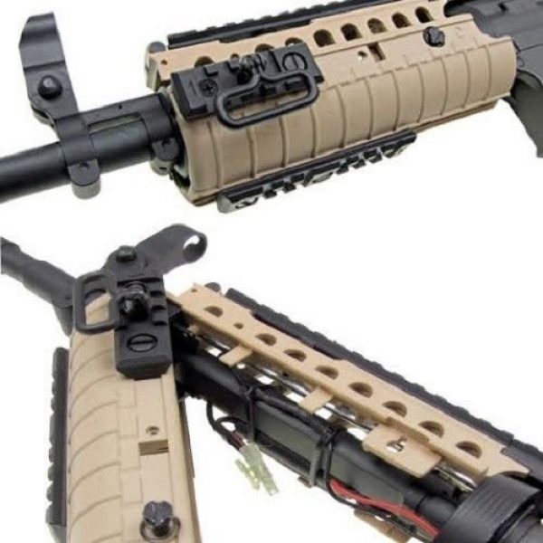 Jing Gong (JG) Airsoft Rifle 4 jing gong w4 metal gb aeg airsoft gun, extra mag, google's, 4350 bb's combo -tan(Airsoft Gun)