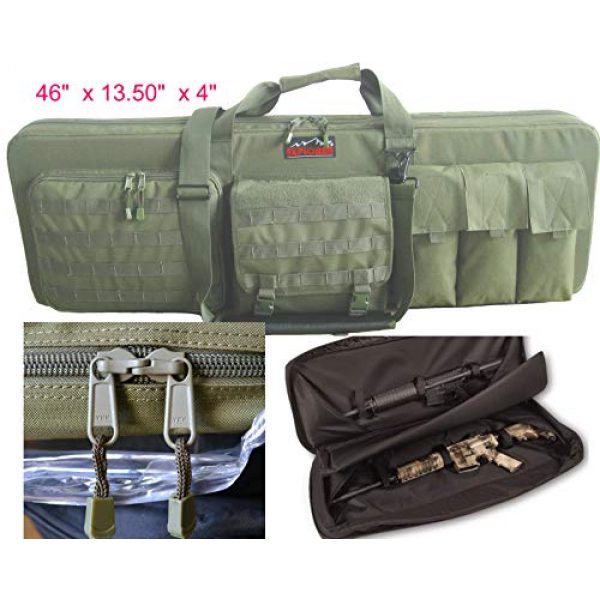 Explorer Cases Rifle Case 5 Explorer Rolling 3-Rifle Case, Black, 46 x 13.5 x 4-Inch