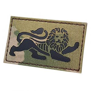 Tactical Freaky Airsoft Morale Patch 1 IR MTP UK Duke of Lancaster Regiment Tactical Recognition Flash Lion of England 2x3.5 Multicam Army Morale Tactical Patch