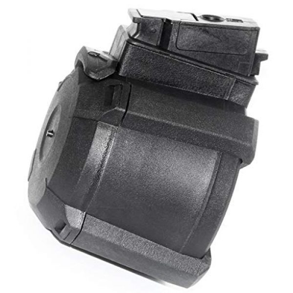 Airsoft Gang Airsoft Gun Magazine 2 Airsoft Parts Battleaxe 1400rd Sound Control Electric Drum Magazine for JG(Jing Gong), Classic Army, ICS, APS, D-Boys, CYMA, Tokyo Marui AK Series AEG Black