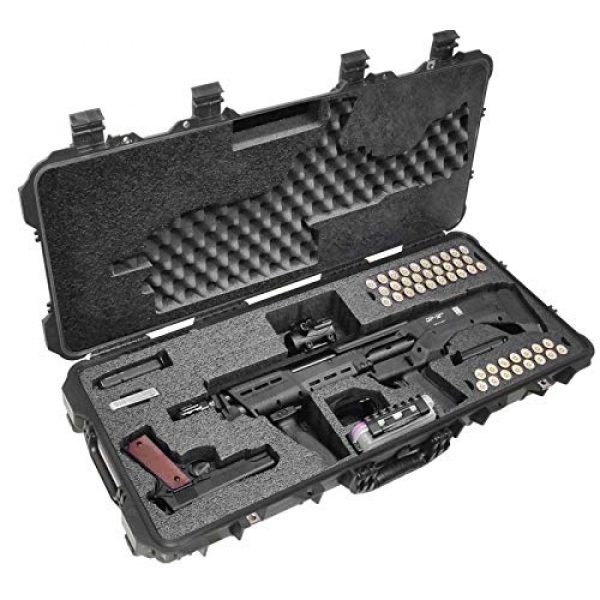 Case Club Rifle Case 1 Case Club Kel-Tec KSG and Standard Manufacturing DP-12 Pre-Cut Waterproof Shotgun Case with Accessory Box and Silica Gel to Help Prevent Gun Rust (Gen 2)
