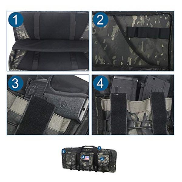 XWLSPORT Rifle Case 5 XWLSPORT Rifle Case Double Tactical Rifle Bag Gun Cases for Rifles