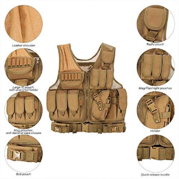 BGJ Airsoft Tactical Vest 7 BGJ Military Equipment Tactical Vest Police Training Combat Armor Gear Army Paintball Hunting Airsoft Vest Molle Protective Vests