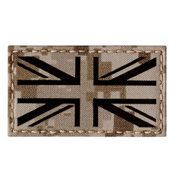 Tactical Freaky Airsoft Morale Patch 2 Digital Desert AOR1 Infrared IR UK Union Jack Flag 3.5x2 MARPAT IFF Tactical Morale Touch Fastener Patch