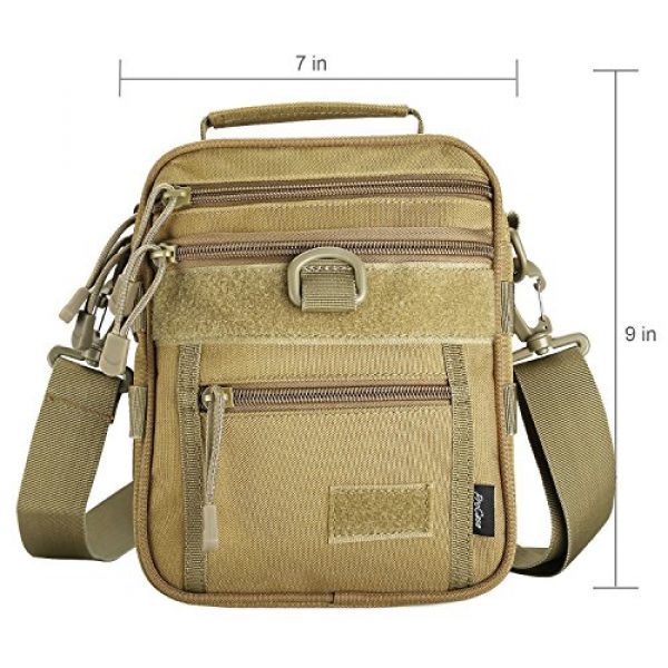 ProCase Pistol Case 2 ProCase Pistol Bag, Military Gear Tactical Handgun Shoulder Strap Bag Gun Ammo Accessories Pouch Shooting Range Duffle Bag for Shooting Range Sport -Khaki