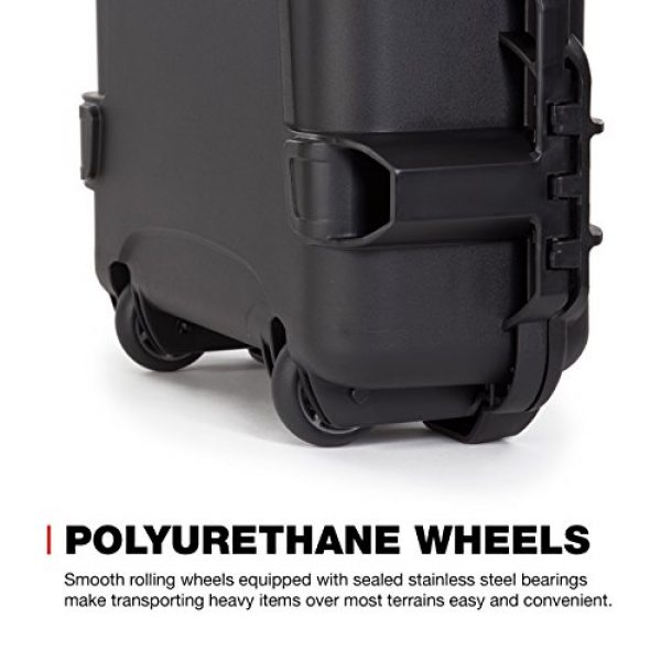 Nanuk Pistol Case 6 Nanuk 985 Waterproof Hard Case with Wheels and Foam Insert for Shotguns - Black