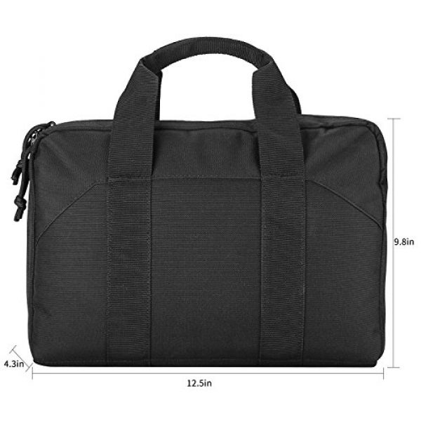 ProCase Pistol Case 2 ProCase Tactical Pistol Case, Shooting Range Pistol Bag Handgun Magazine Pouch Shooting Range Duffle Bag for Hunting or Shooting Range Sport