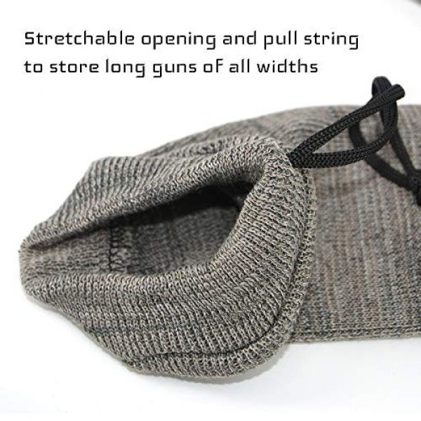 GMW Rifle Case 3 GMW Knit Gun Sock, Fits Rifles/Shotguns up to 52", Anti-Rust, Silicone Treated, Drawstring Closure (4 Pack)