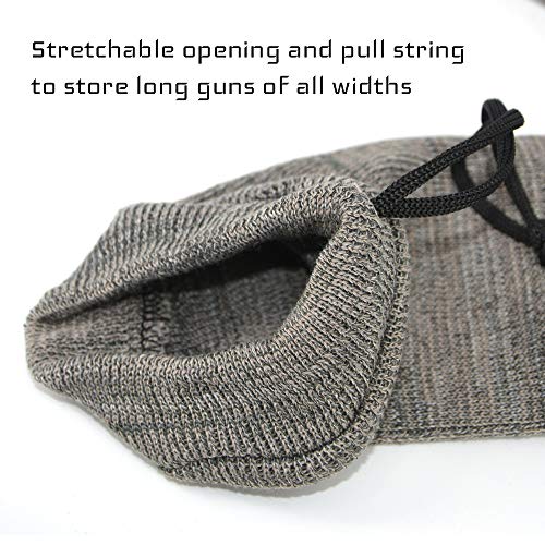 GMW Rifle Case 3 GMW Knit Gun Sock, Fits Rifles/Shotguns up to 52", Anti-Rust, Silicone Treated, Drawstring Closure (4 Pack)