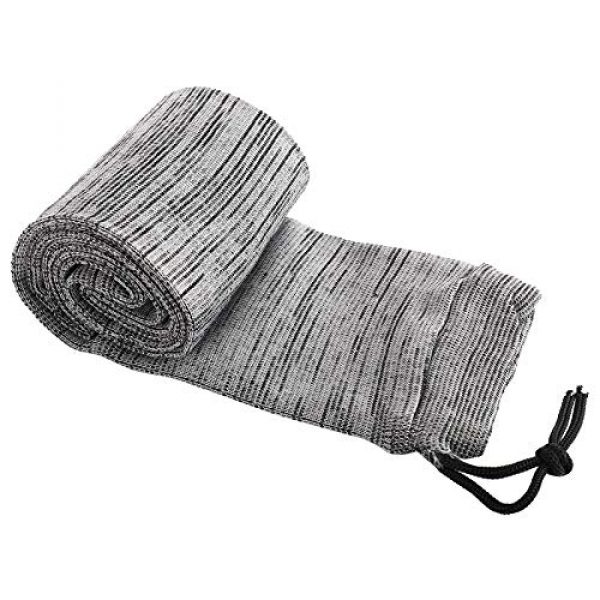 XMSound Rifle Case 3 XMSound Knit Gun Sock, Fits to 52", Anti-Rust, Silicone Treated, Drawstring Closure (4 Pack)