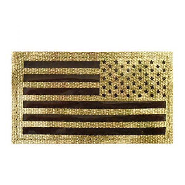 LEGEEON Airsoft Morale Patch 6 LEGEEON Set of 4 Infrared IR Multicam Touch Fastener Patches USA American Flag IFF Morale Tactical Cordura Army
