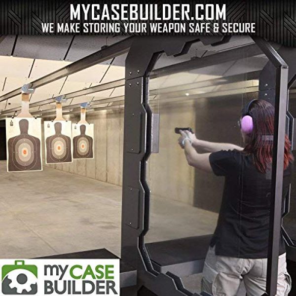MY CASE BUILDER Pistol Case 4 Pistol & Magazine Storage Foam Insert for Pelican P-1500 Case -2 Piece Set Pre-Cut Military Grade Polyethylene Foam Base Insert and Lid Liner (Case Not Included)