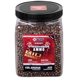 Crosman Airsoft BB 1 Crosman SE13ZBT10T Elite Premier Airsoft Camo Biodegradable .12g Airsoft Ammo (10000 Count), Tan and Green