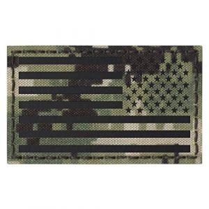 Tactical Freaky Airsoft Morale Patch 1 IR Big 3x5 NWU Type 3 USA American Reversed Flag Right Shoulder AOR2 IFF Tactical Morale Patch