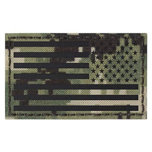Tactical Freaky Airsoft Morale Patch 1 IR Big 3x5 NWU Type 3 USA American Reversed Flag Right Shoulder AOR2 IFF Tactical Morale Patch