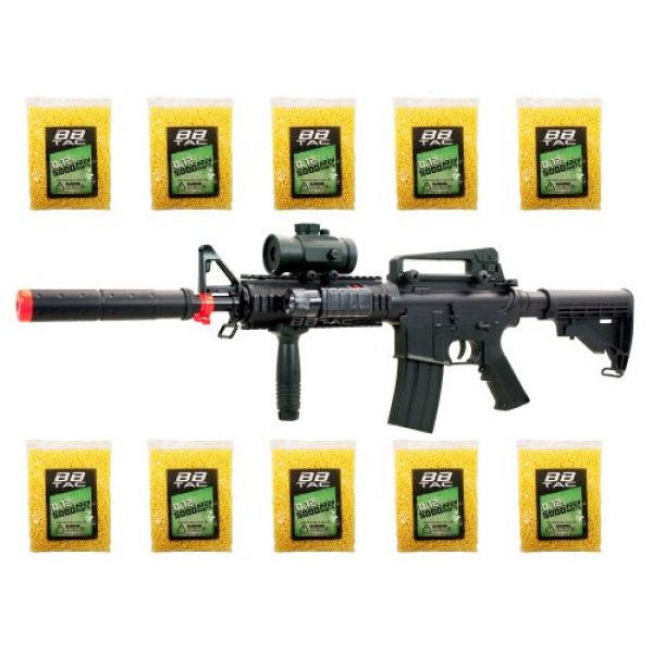 BBTac Airsoft Rifle 1 BBTac bt-m83+50000bb 250 fps lpeg full auto electric power airsoft gun with tactical accessories and 50000 ball bearing(Airsoft Gun)