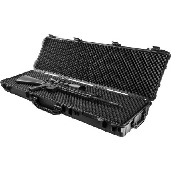 BARSKA Rifle Case 1 BARSKA BH12158 Loaded Gear AX-500 53" Watertight Protective Hard Rifle Case with Wheels and Foam, Black