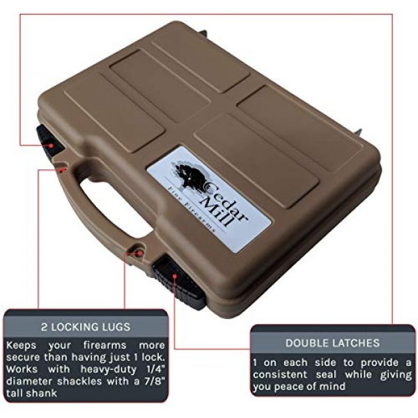 Cedar Mill Fine Firearms Pistol Case 4 Glock Compatible Go-Pack | Custom case with EVA display foam to protect your G17 9mm Gen1,2,3,4,5 G22 .40 Gen1,2,3,4,5 G19 19 9mm Gen1,2,3,4,5 G23 .40 Gen1,2,3,4,5 G26 9mm Gen1,2,3,4,5 G27 .40 Gen1,2