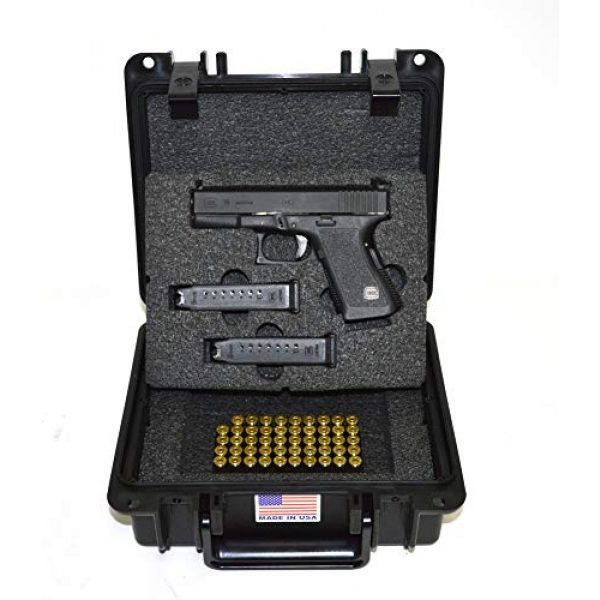 Quick Fire Cases Pistol Case 4 Quick Fire Cases QF300G2L Pistol Case, Black, Small