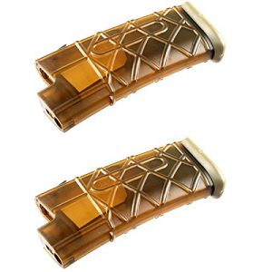 Airsoft Shopping Mall Airsoft Gun Magazine 1 Airsoft Shooting Gear APS 2pcs 300rd Hi-Cap AUG Magazine for KU001 Series AEG Clear Brown/Dark Earth