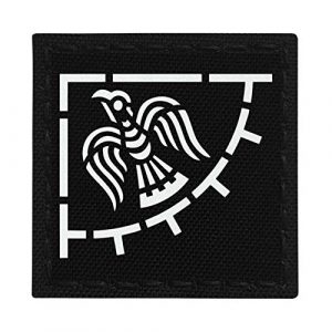 Tactical Freaky Airsoft Morale Patch 1 Reflective Raven Banner Viking 3x3 Norse Icelandic Heathen IFF Tactical Morale Touch Fastener Patch