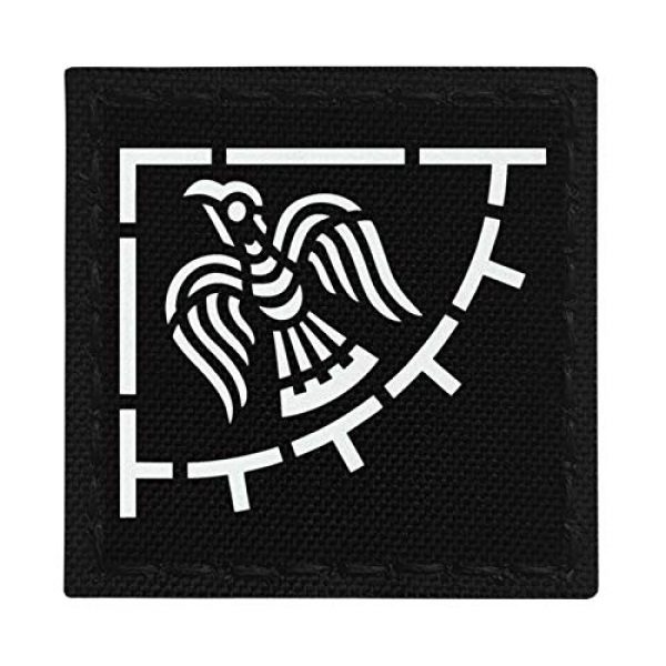 Tactical Freaky Airsoft Morale Patch 1 Reflective Raven Banner Viking 3x3 Norse Icelandic Heathen IFF Tactical Morale Touch Fastener Patch