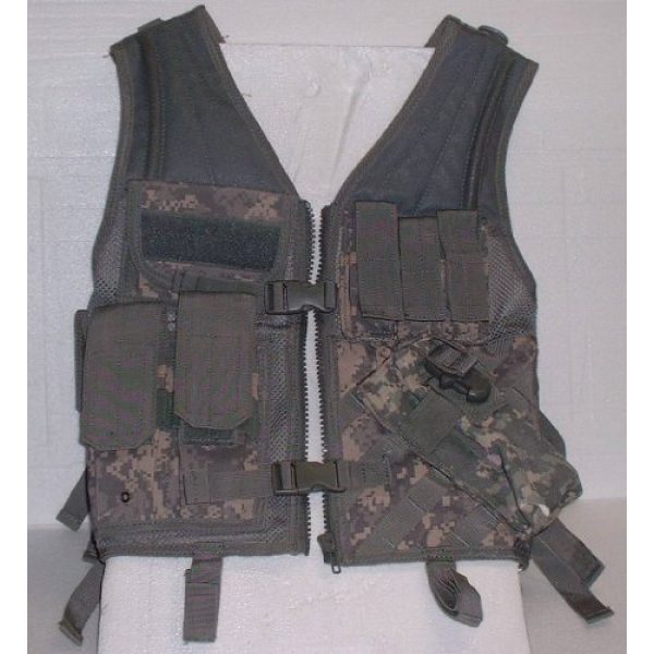 USA Military Surplus Airsoft Tactical Vest 4 Molle Chest Rig Platform Carrier Digital ACU Camo Tactical Load Carrier