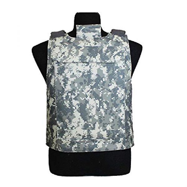 BGJ Airsoft Tactical Vest 4 BGJ Outdoor Tactical Vest Military Molle Armor Plate Waistcoat Airsoft Carrier Vest Camo Woodland Hunting Protection Combat CS Vest
