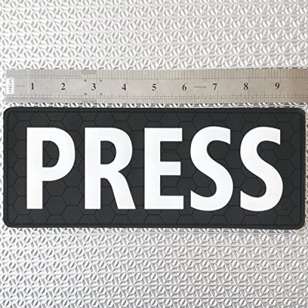 LEGEEON Airsoft Morale Patch 5 LEGEEON Set of 2 PVC Rubber Hook&Loop Patches Press Plate Carrier Body Armor Media