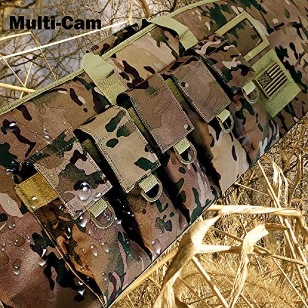 FieldTeq Rifle Case 2 FieldTeq Range Master Soft Sided Tactical Carbine Gun Case - Shoulder Strap Sling Performance Gear with Five Magazine Pouches for Hunting Shooting Range Sports Storage