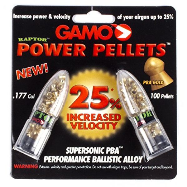 Gamo Air Gun Pellet 1 Gamo Air Gun Pellets PBA Raptor .177 Cal. Qty of 100