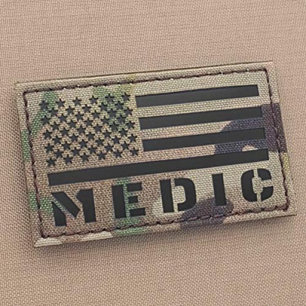 Tactical Freaky Airsoft Morale Patch 1 IR Multicam Medic EMS America Flag OCP 2x3.5 MED Paramedic Tactical Fastener Patch