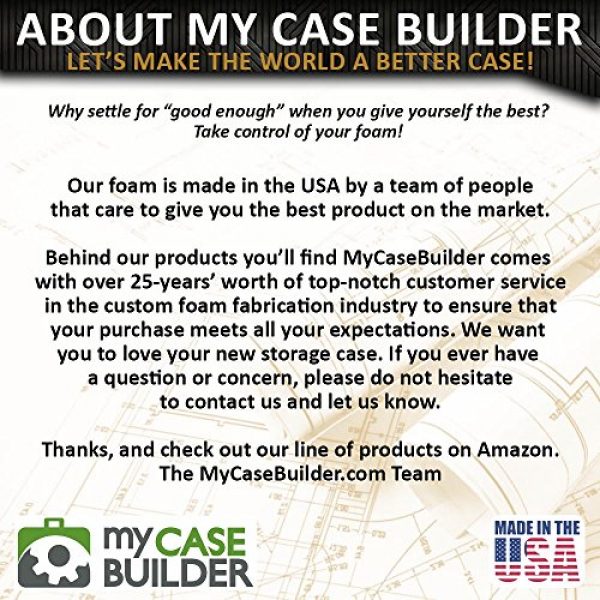 MY CASE BUILDER Pistol Case 6 Pistol & Magazine Storage Foam Insert for Pelican P-1500 Case -2 Piece Set Pre-Cut Military Grade Polyethylene Foam Base Insert and Lid Liner (Case Not Included)