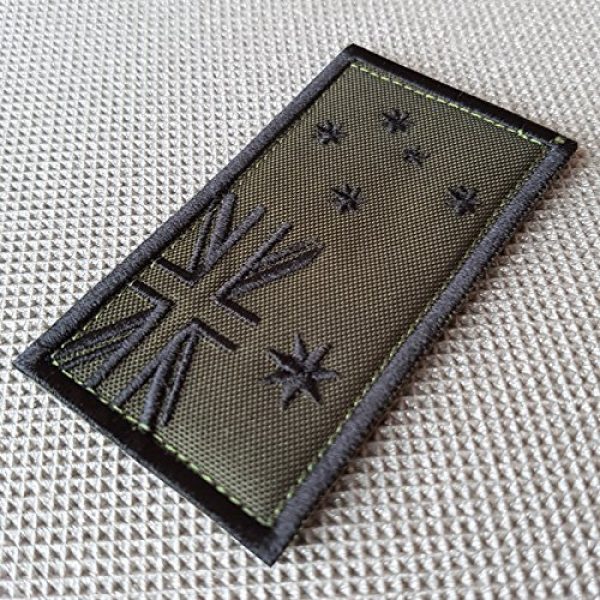 LEGEEON Airsoft Morale Patch 2 LEGEEON Olive Drab OD Australia Flag Green Morale Tactical Tab Badge Army Gear Embroidery Hook-and-Loop Patch
