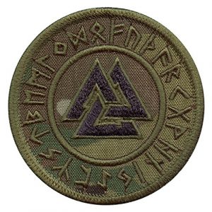 LEGEEON Airsoft Morale Patch 1 LEGEEON Multicam Valknut Viking Norse Runic Heathen Pagan Odin God Rune Morale Tactical Sew Iron on Patch