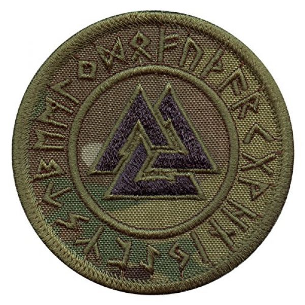 LEGEEON Airsoft Morale Patch 1 LEGEEON Multicam Valknut Viking Norse Runic Heathen Pagan Odin God Rune Morale Tactical Sew Iron on Patch