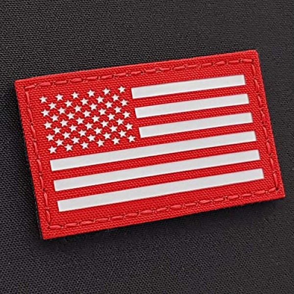 Tactical Freaky Airsoft Morale Patch 1 Hi Vis Reflective USA America Flag 2x3.5 SAR Search and Rescue Tactical Touch Fastener Patch