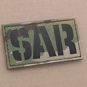 Tactical Freaky Airsoft Morale Patch 1 IR Multicam SAR 2x3.5 Search and Rescue Combat Tactical Morale Fastener Patch