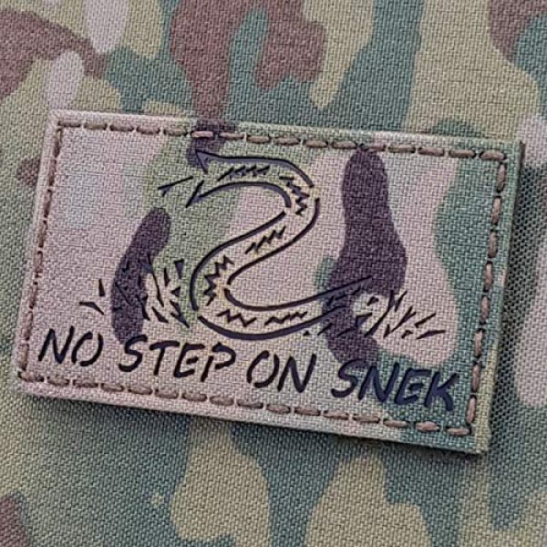 Tactical Freaky Airsoft Morale Patch 1 Multicam Infrared IR US No Step On Snek Flag 3.5x2 DTOM Tactical Morale Touch Fastener Patch