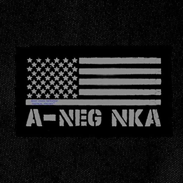 Tactical Freaky Airsoft Morale Patch 2 IR Multicam USA Flag ANEG A- Blood Type NKA NKDA Infrared Tactical Morale Fastener Patch