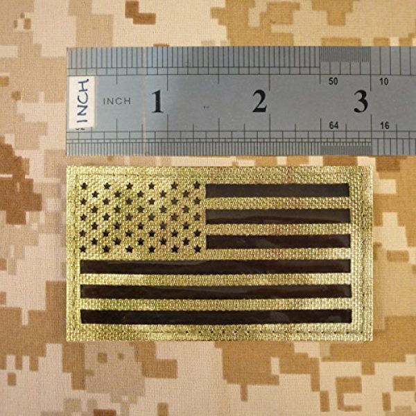 LEGEEON Airsoft Morale Patch 5 LEGEEON Set of 4 Infrared IR Multicam Touch Fastener Patches USA American Flag IFF Morale Tactical Cordura Army
